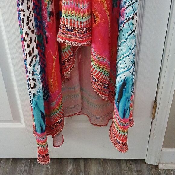 Ranee’s Miami Multicolor Animal Print Hawaiian Resortwear Halter  Dress NWOT  OS - Picture 6 of 11